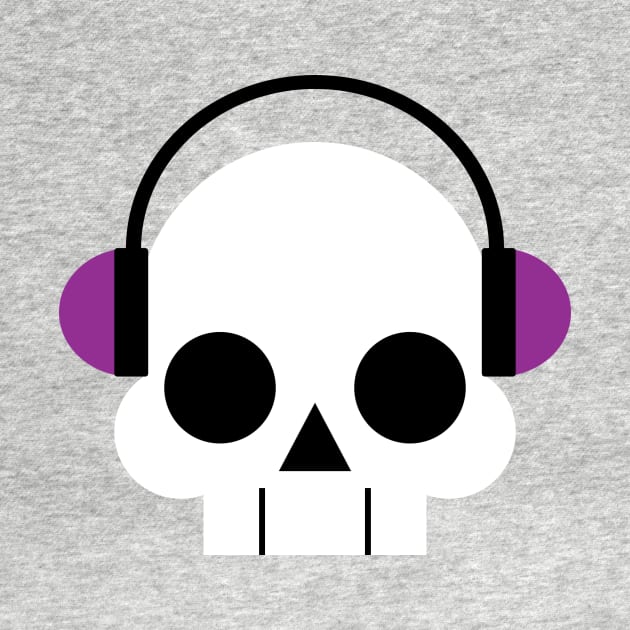 Skull with Headphones by poshke